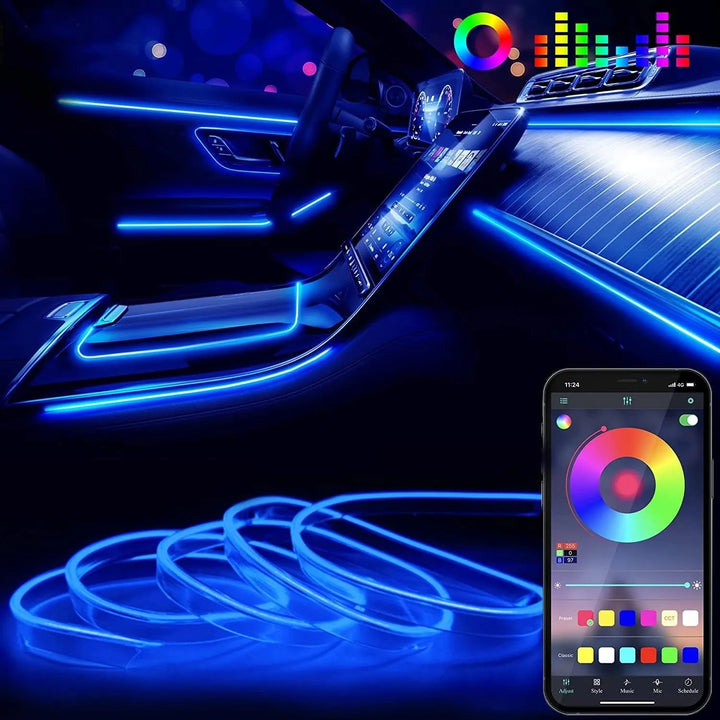 LED Innenraumbeleuchtung Auto Zubehör, flexibel für individuelle Ambientebeleuchtung im Fahrzeug.