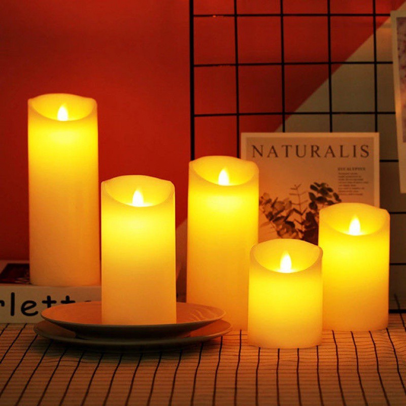 Sichere Alternative: LED Kerzen mit Flammeneffekt ohne Brandgefahr, ideal für Familien mit Kindern/Tieren.