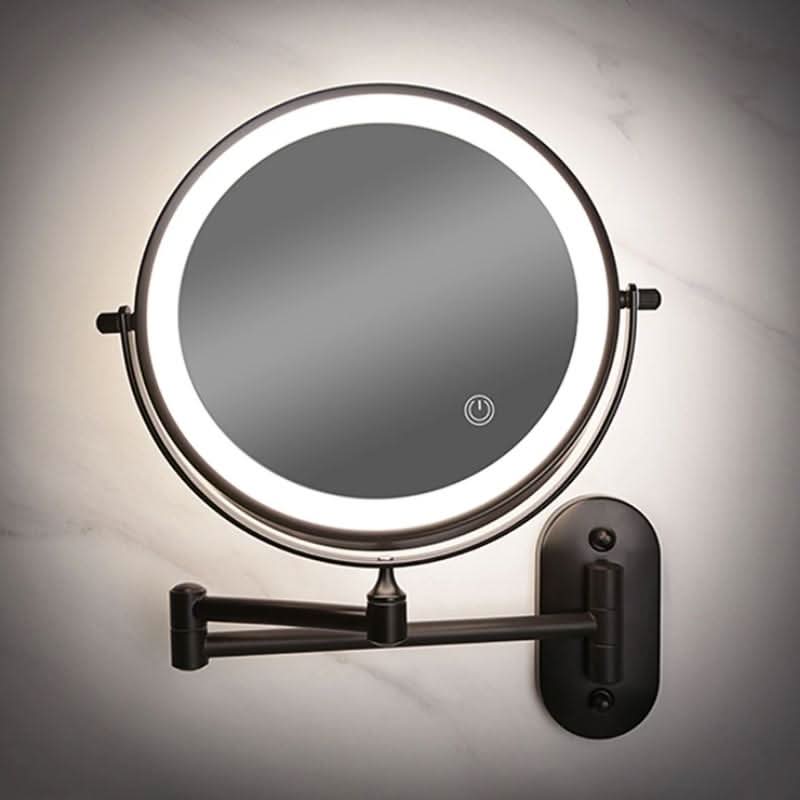 Praktischer LED-Vergrößerungsspiegel, wiederaufladbar, für präzise Gesichtspflege und Make-up Anwendung.