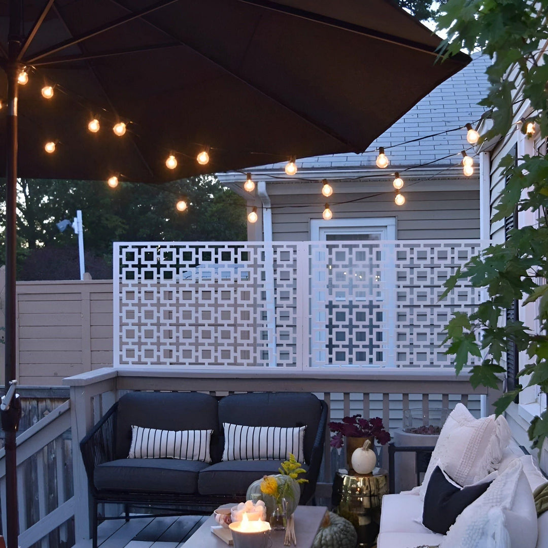Dekorative LED Lichterkette, schafft stimmungsvolles Partylicht für Garten und Balkon, warmweiß.