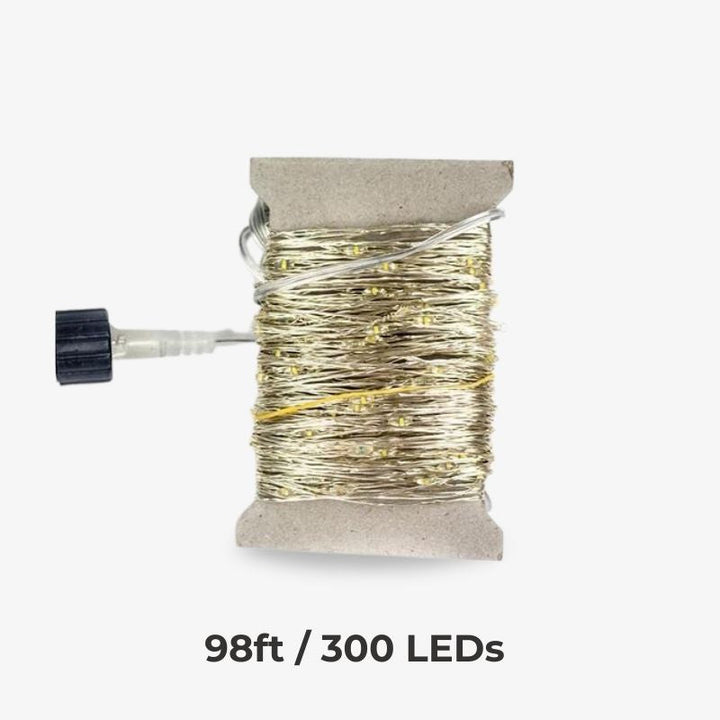 LED Lichterkette erzeugt sanftes Stimmungslicht im Dunkeln, ideal für entspanntes Ambiente und Dekoration.