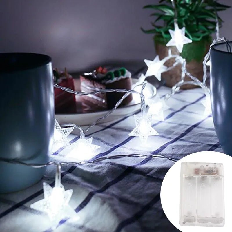 LED-Beleuchtungskette für Fenster, Baum oder Balkon. Warmweißes Licht für eine festliche Stimmung.