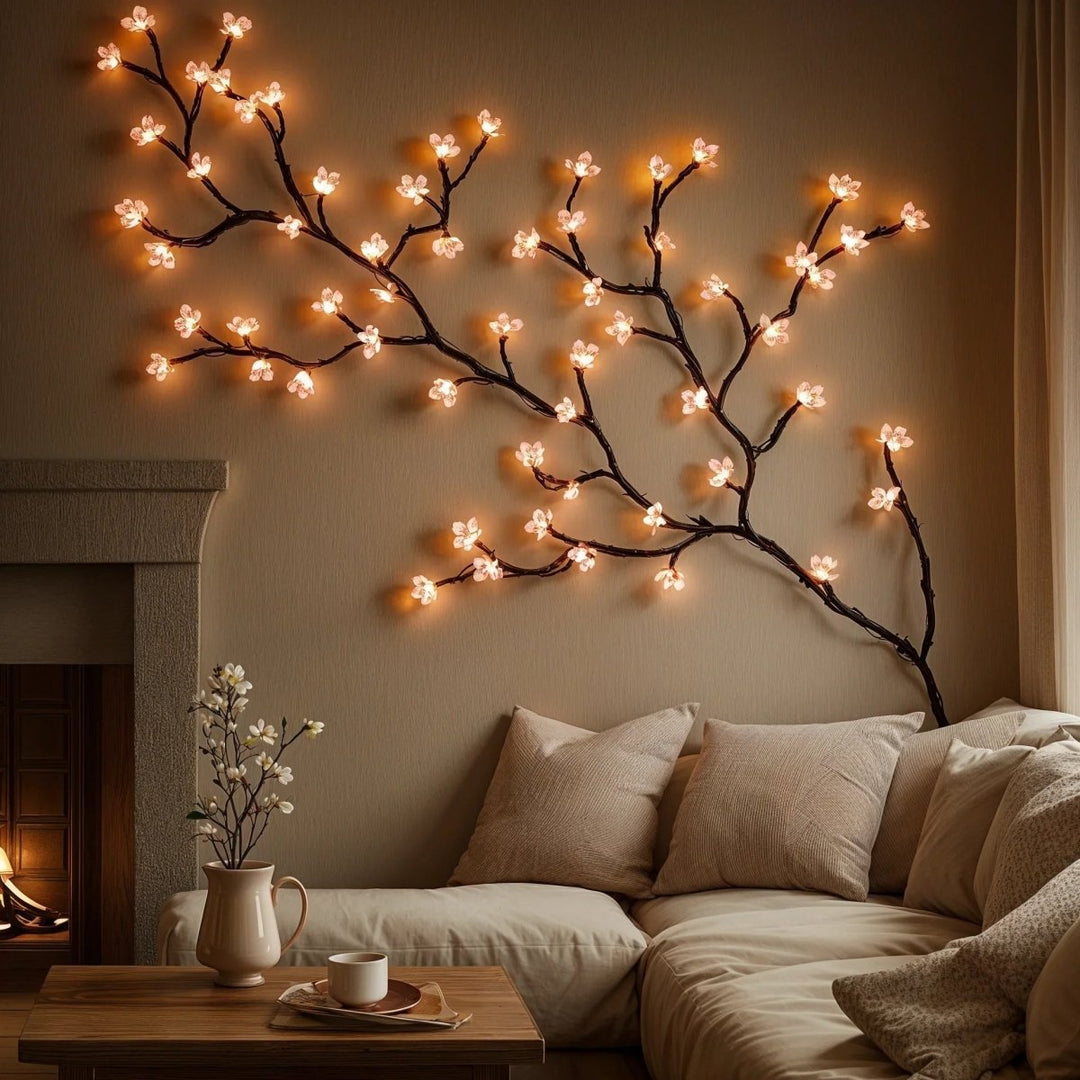 LED-Lichterkette warmweiß-rosa, 1,6m, für gemütliche Raumdekoration und stimmungsvolles Ambiente.