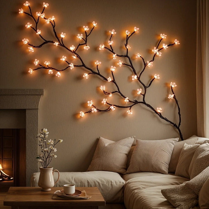 LED-Lichterkette warmweiß-rosa, 1,6m, für gemütliche Raumdekoration und stimmungsvolles Ambiente.