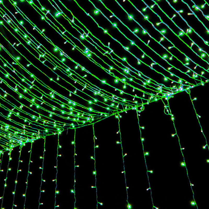 LED-Lichtervorhang mit Solarenergie, wasserdicht, für romantische Abende auf Balkon oder im Garten.