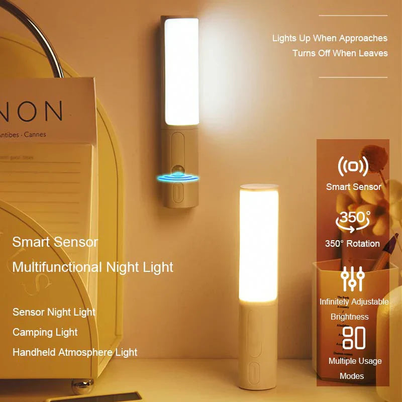 Vielseitige LED-Nachtlampe Lumos, Bewegungssensor-Licht für Kinderzimmer, Flur oder Dekoration.