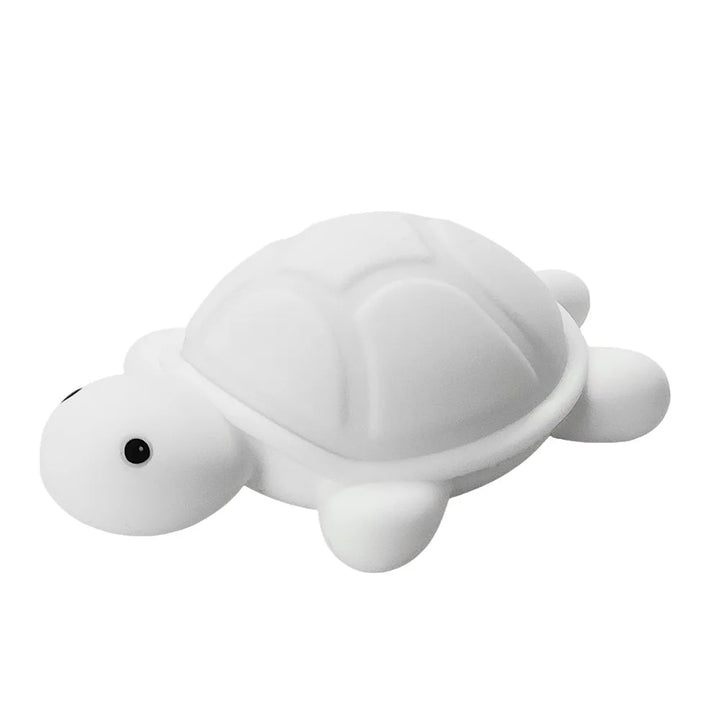 USB-C aufladbares LED Schildkröten-Nachtlicht aus Silikon, sanfter Farbwechsel, ideal für Baby- & Kinderzimmer.