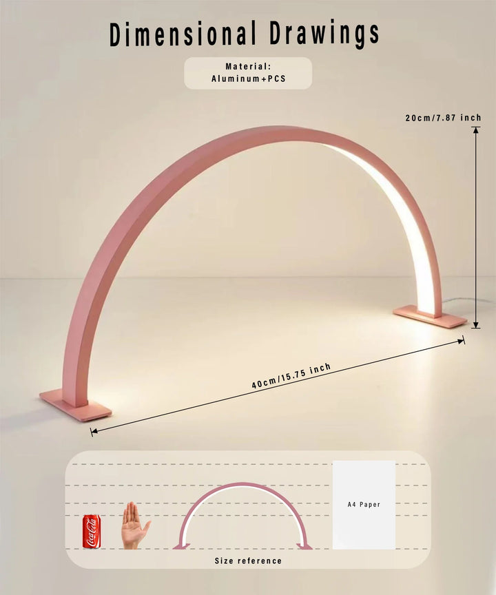 Ergonomische LED-Nagellampe im Halbmond-Stil mit USB-Anschluss für komfortable und professionelle Nagelpflege.