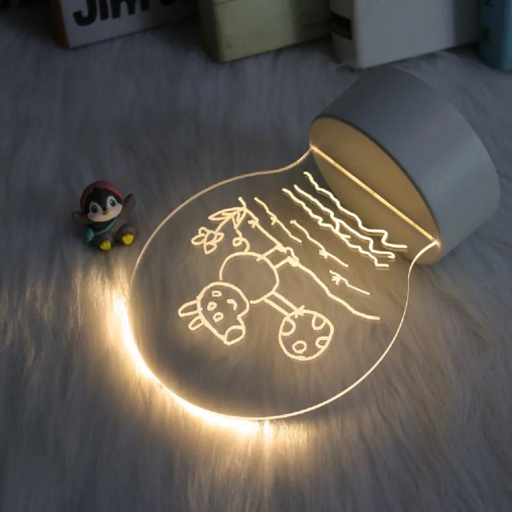 Kreatives LED Leuchtschild: Geschenkidee für Notizen & persönliche Botschaften, beleuchtet und wiederverwendbar.