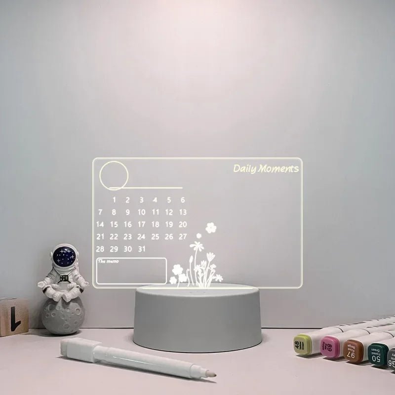 LED Leuchttafel zur Anzeige von Notizen & Botschaften: Macht Nachrichten sichtbar, toll für Küche, Büro oder Wohnzimmer.