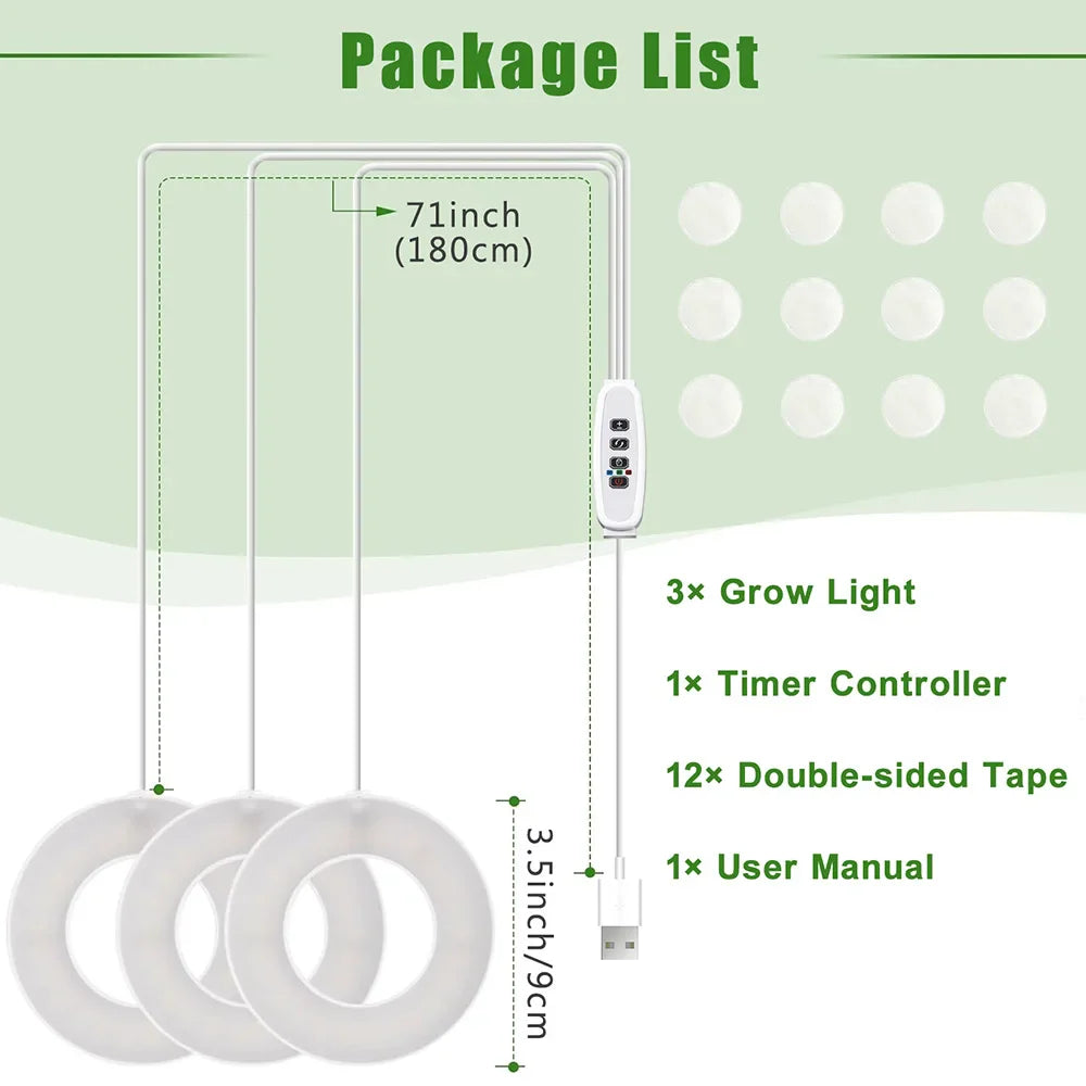 LED Pflanzenlampe für Zimmerpflanzen: essentielles Pflanzenzubehör mit Dimm- & Timerfunktion.