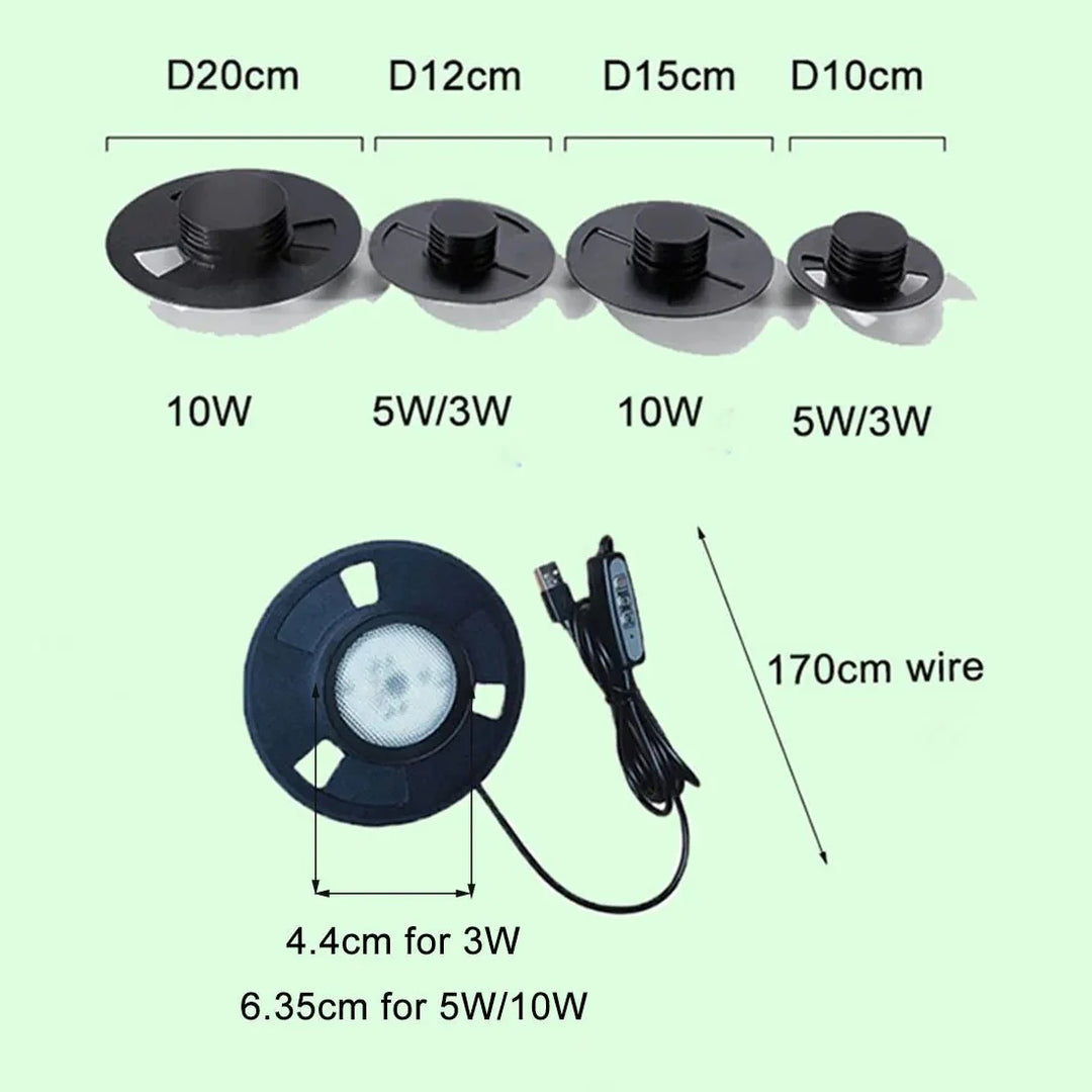 Intelligente LED Pflanzenlampe Vollspektrum für optimales Pflanzenwachstum & Pflege. Dimmbar mit Timerfunktion.