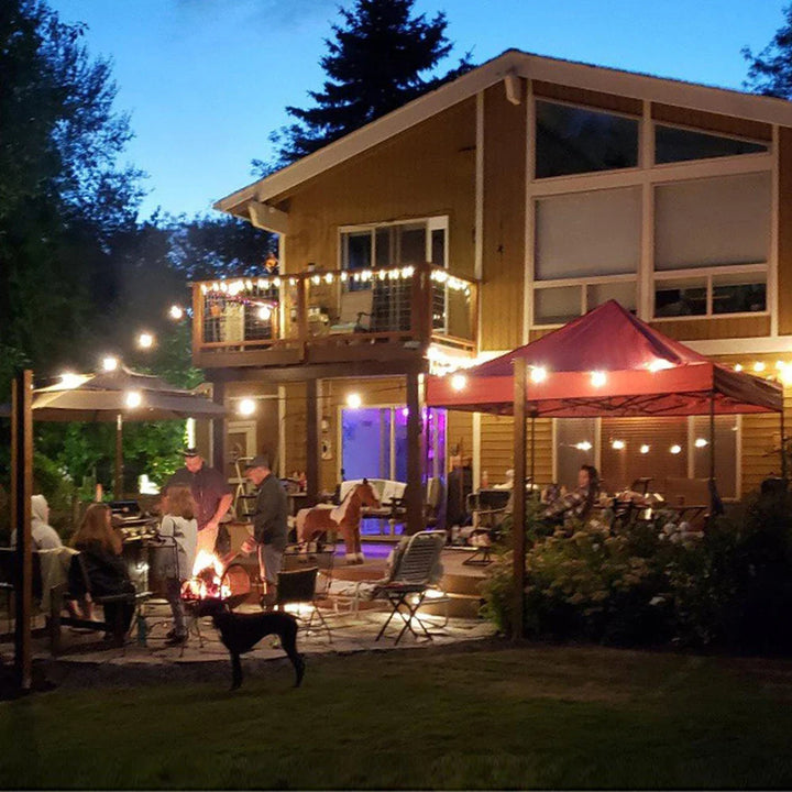 LED Solar-Lichterkette für den Außenbereich, wasserdicht (IP44), ideal für Garten & Terrasse.