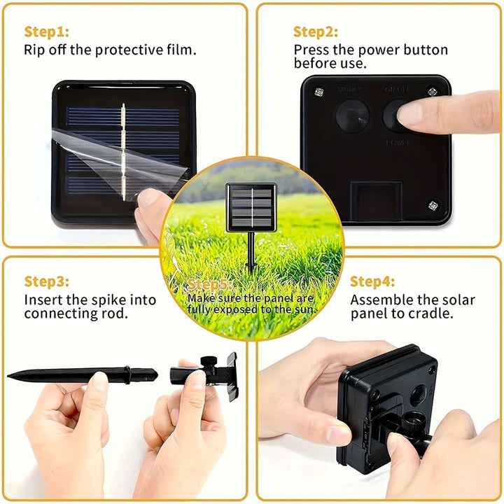 Wasserdichte LED-Solarlichterkette schafft stimmungsvolle Gartenbeleuchtung, ideal für gemütliche Abende.