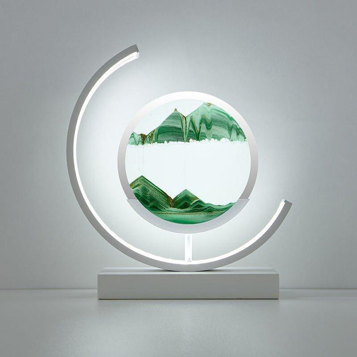 Originelle LED Tischleuchte mit Quicksand Design; moderne Geschenkidee für Entspannung, Stil und Ambiente.