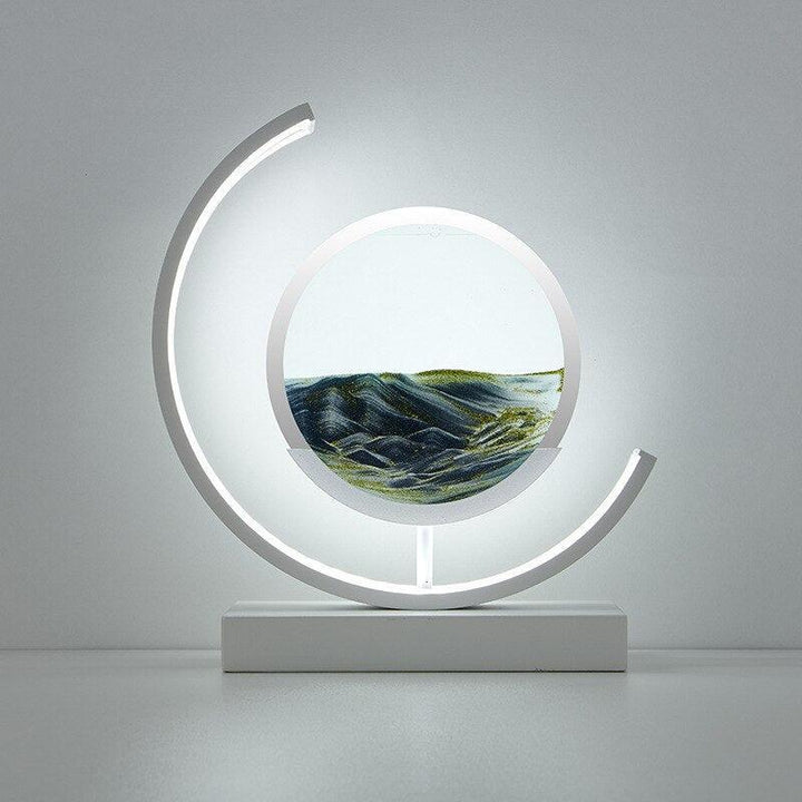 LED Tischlampe mit faszinierendem Quicksand Bild und sanfter Beleuchtung; für beruhigende Momente & Entspannung.