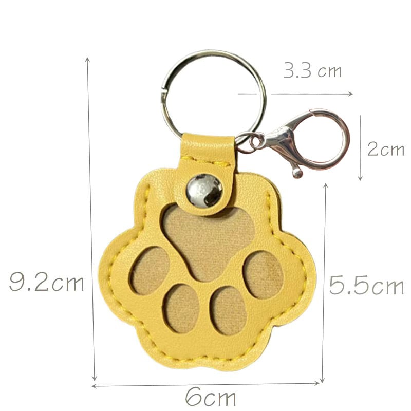 Hochwertiger Leder-Pfotenanhänger, ideal als Tiergedenken für Hunde & Katzen.