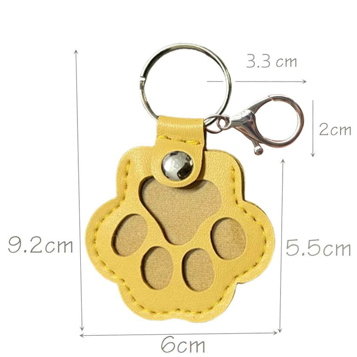 Hochwertiger Leder-Pfotenanhänger, ideal als Tiergedenken für Hunde & Katzen.