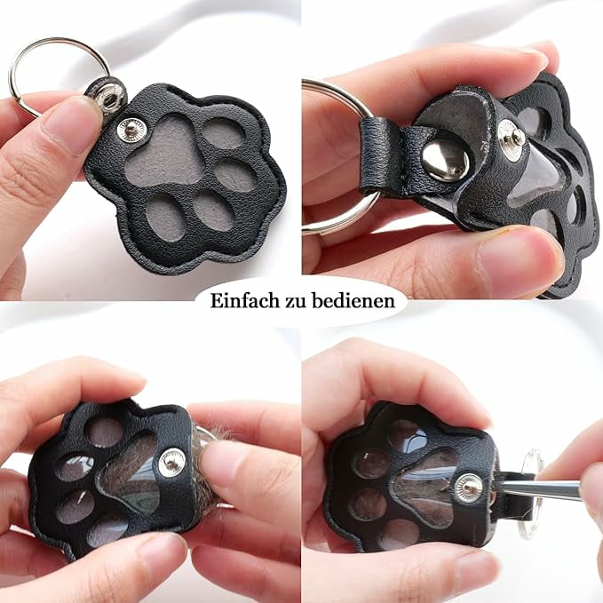 Personalisierbarer Erinnerungsanhänger Pfote. Gedenken an treuen Hund oder Katze.