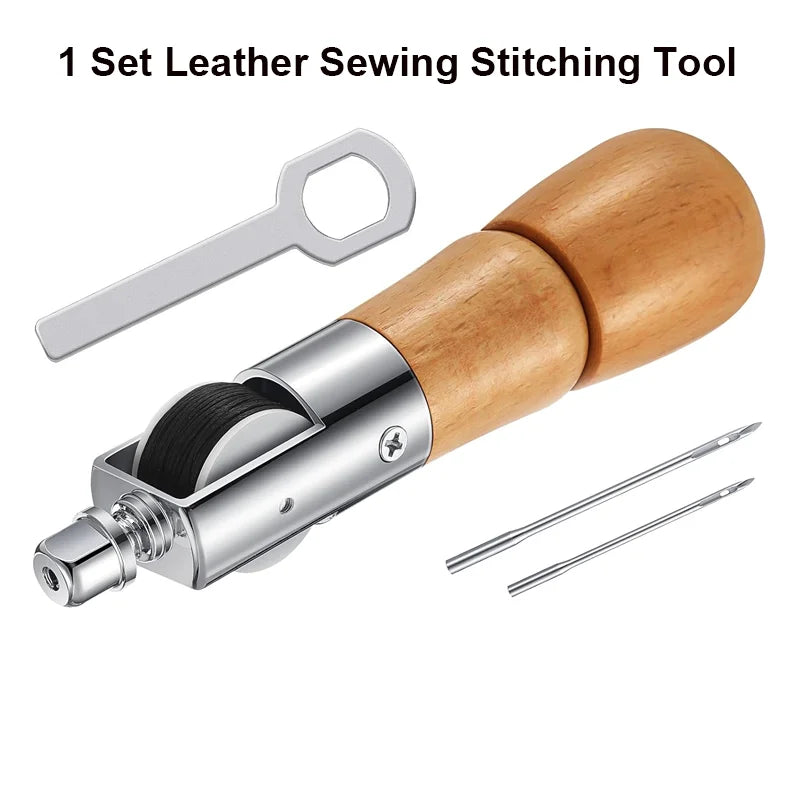 Präzisions-Leder Nähset: Handnähmaschine und Werkzeuge für detaillierte Reparaturen und DIY Lederprojekte.