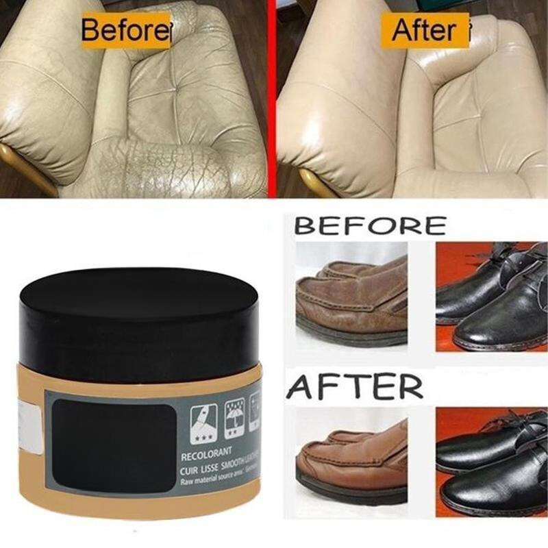 Lederbalsam-Pflege für eine braune Lederhandtasche zur Reparatur & Farbauffrischung der Oberfläche.