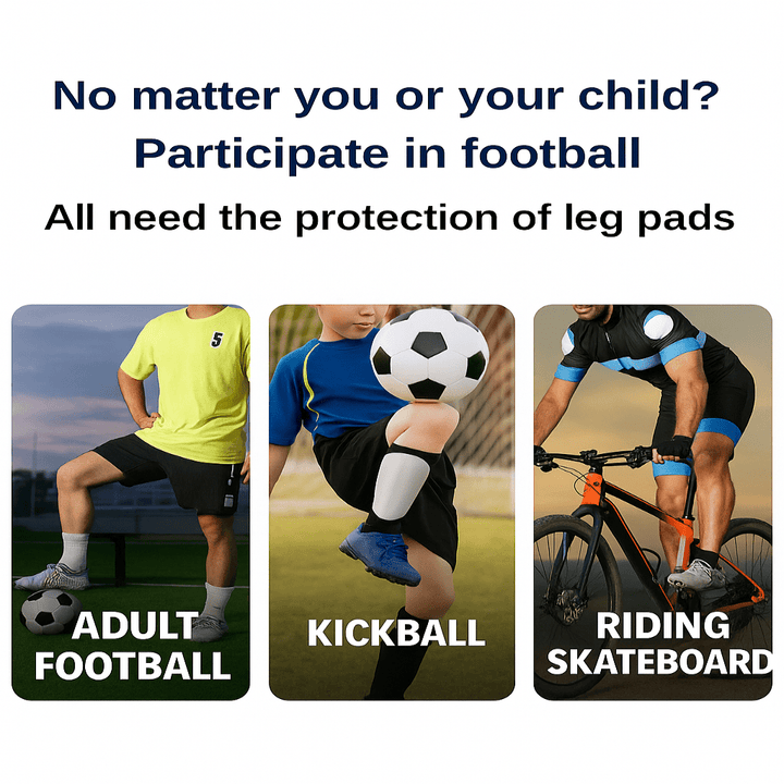 Rote, weiße & schwarze Fußball Schienbeinschoner: leicht, stoßdämpfend, bieten idealen Schutz.