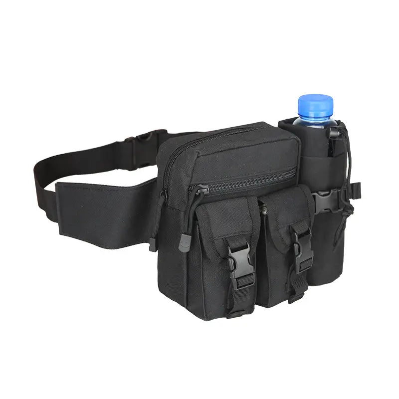 Leichte Wanderhüfttasche mit Flaschenhalter, wasserabweisend, ideal für Outdoor, Wandern & Fahrradtour.