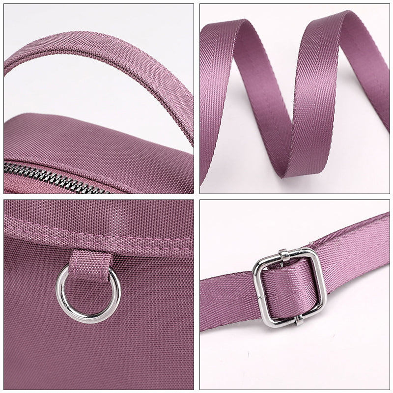 Stylische Damen Handtasche aus leichtem, wasserdichtem Nylon, ideal für unterwegs.