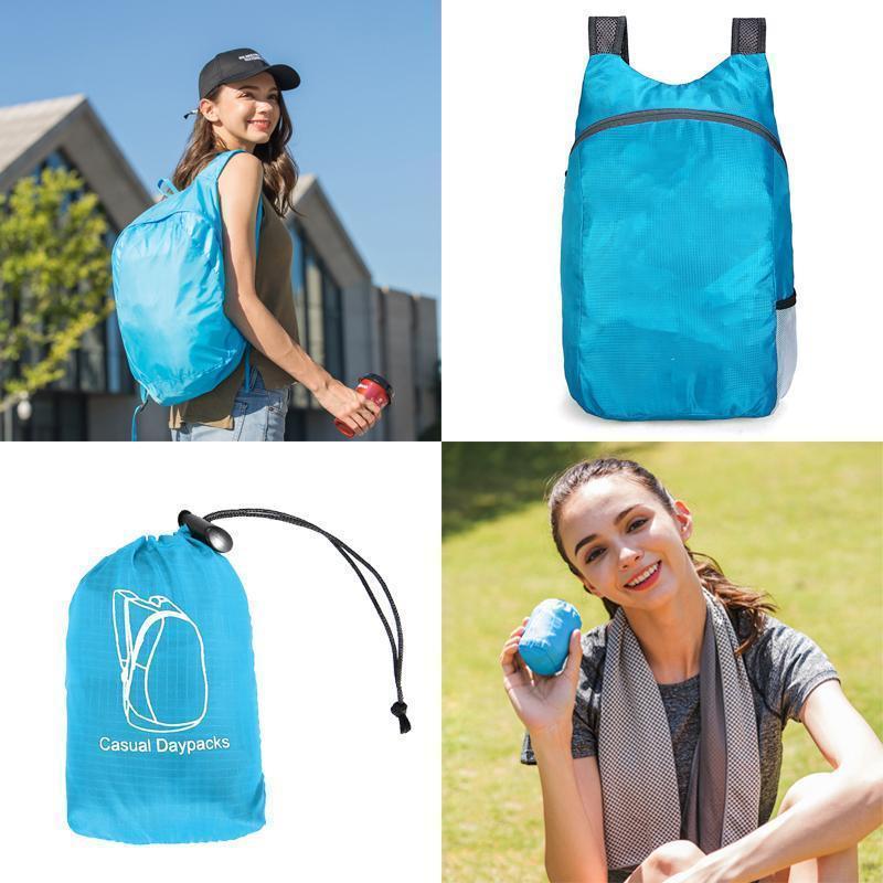 Leichter, faltbarer Unisex Rucksack aus Nylon für Reisen & Alltag, wasserdicht & robust.