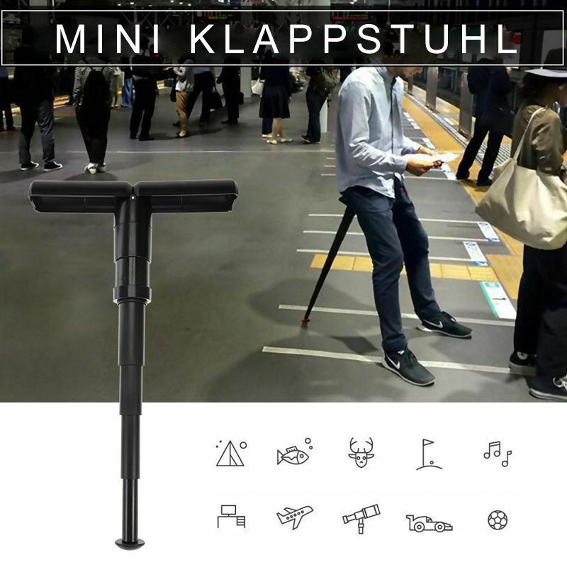 Ultrakompakter Klapphocker, ideal als Reise-Zubehör für unterwegs. Leichtgewichtiger Mini-Sitzgelegenheit.