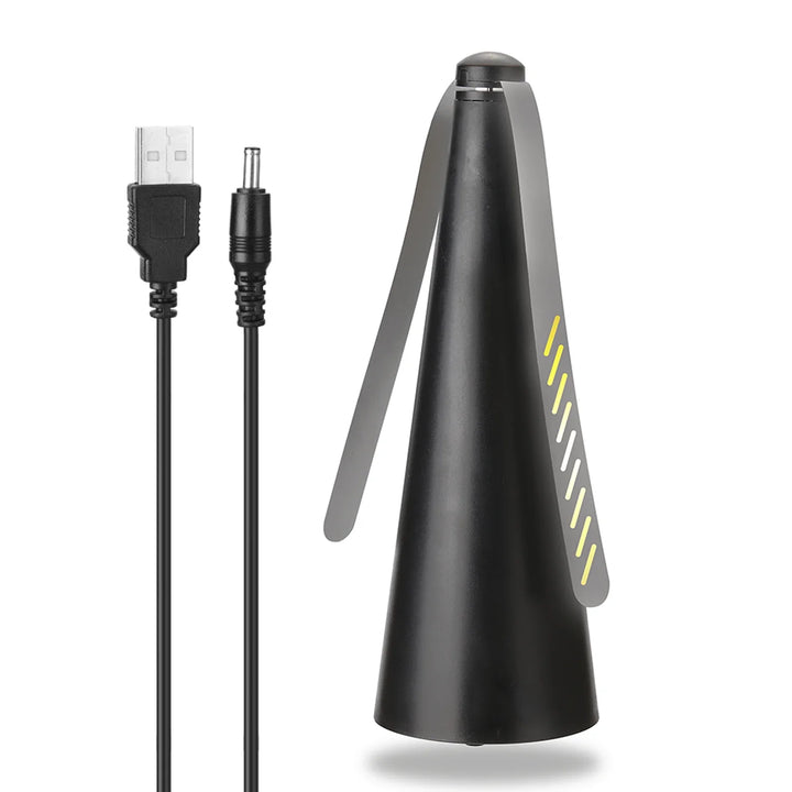 Leiser 360° Fliegenvertreiber Tischventilator; effektiver Insektenschutz für Outdoor, Camping & Terrasse.