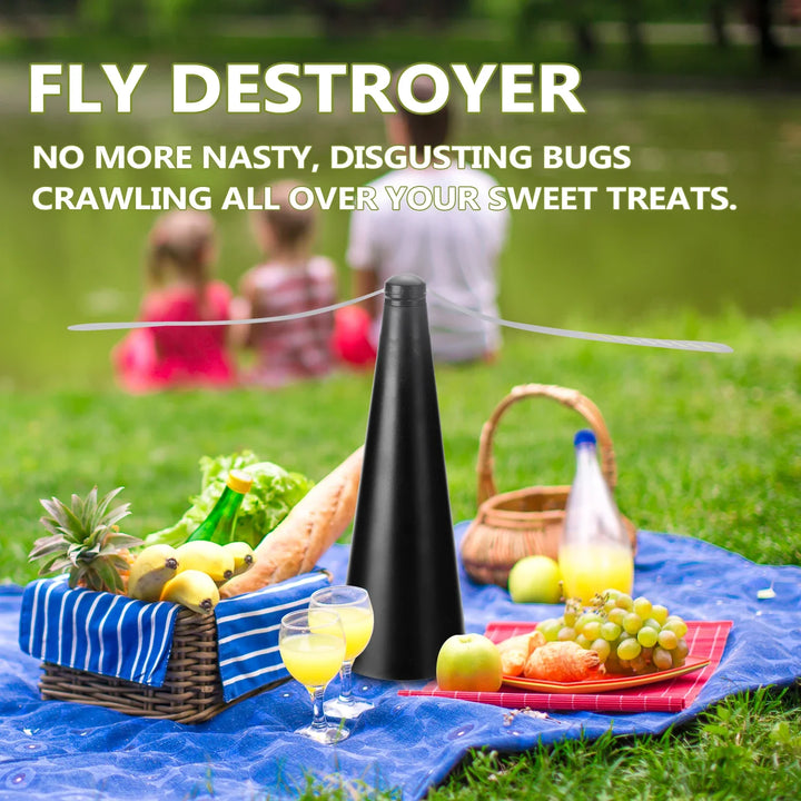 Mobiler Fliegenvertreiber für Outdoor-Aktivitäten; sorgt für Ruhe bei Camping & auf der Terrasse.