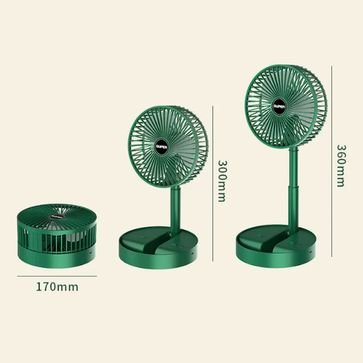 Energieeffizienter, leiser USB-Schreibtischventilator, klappbar. Perfekt für konzentriertes Arbeiten im Büro.