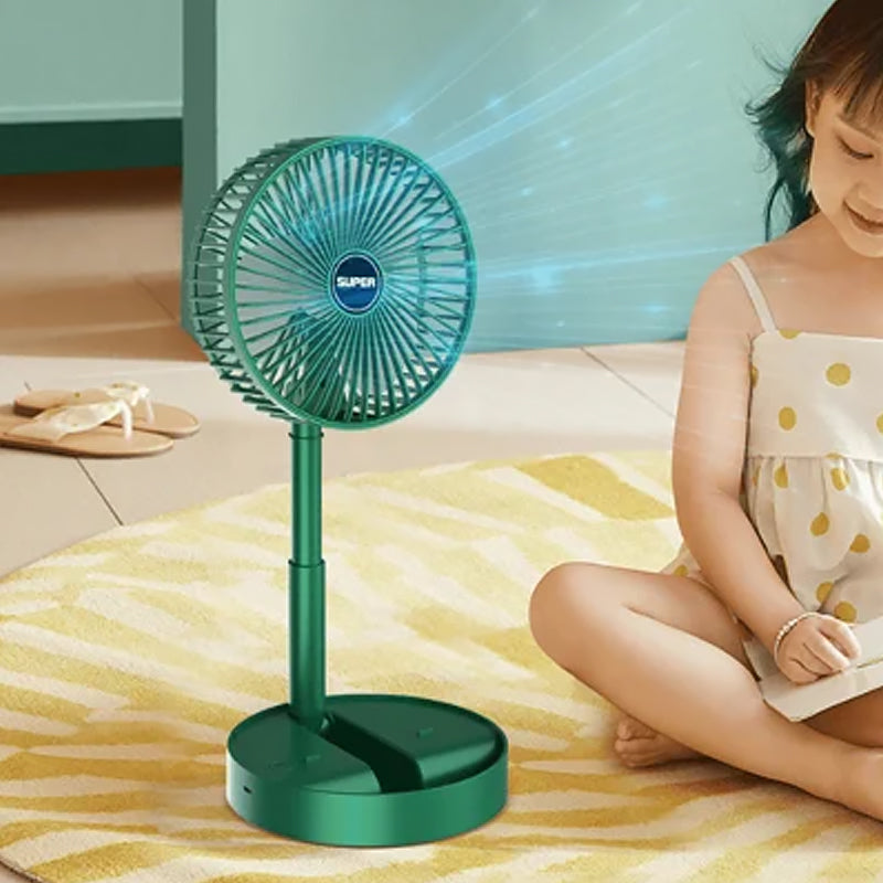 Erfrischender, leiser USB-Ventilator, klappbar und tragbar. Perfekt für Schreibtisch, Reisen oder Zuhause.