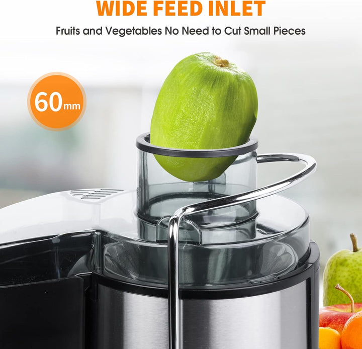 Kaltpresssaftpresse JuicePro, 3 Geschwindigkeiten, für einfache Zubereitung von gesunden Säften.