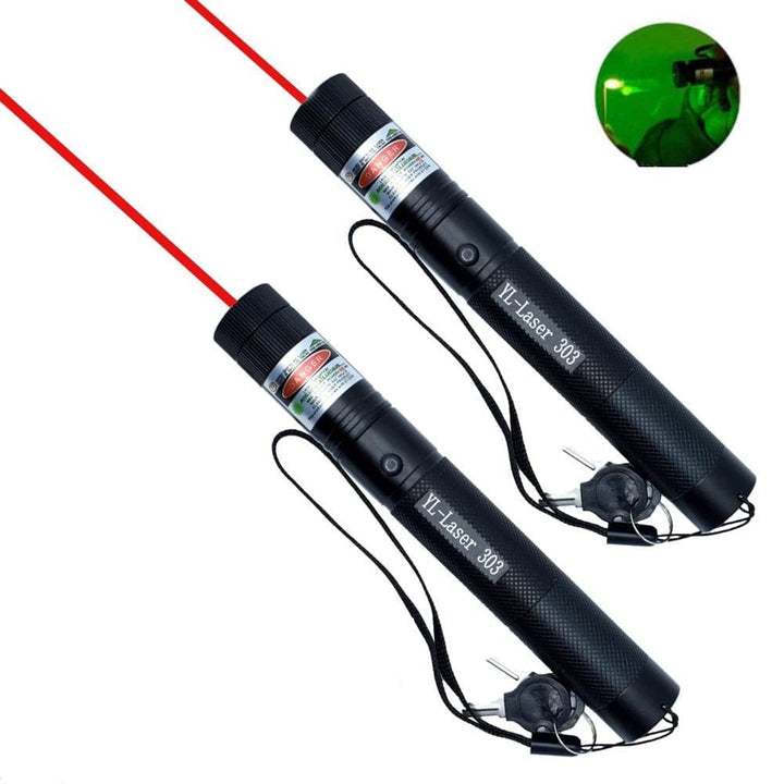 Dual-Modus Laserpointer (grün/rot) für vielseitige Anwendungen, von Präsentation bis Sternenhimmel.