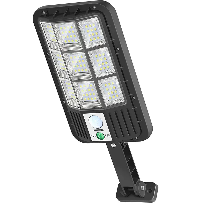 Leistungsstarkes Solar Flutlicht für außen mit PIR-Bewegungssensor und heller LED-Beleuchtung für Sicherheit.