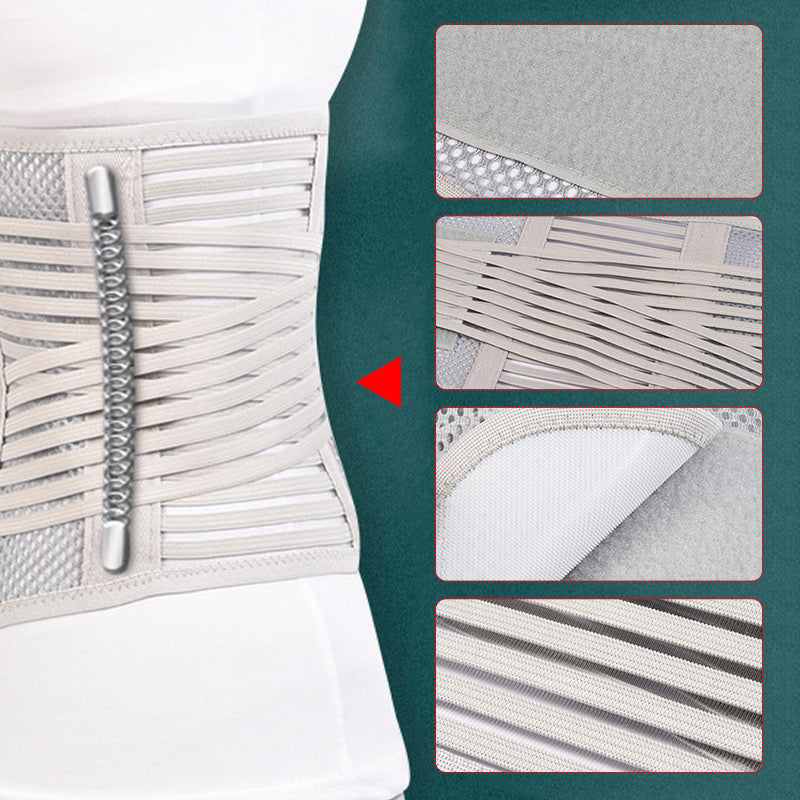 Komfortable, atmungsaktive Lendenstütze SpineGuard Flex für dauerhafte Entlastung bei Rückenschmerzen.