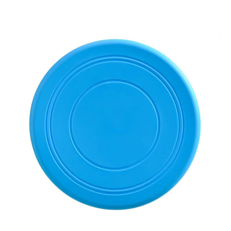 Farbenfrohe, zahnfreundliche Silikon-Hundefrisbee, ideal für Outdoor-Aktivitäten und Apportierspaß.