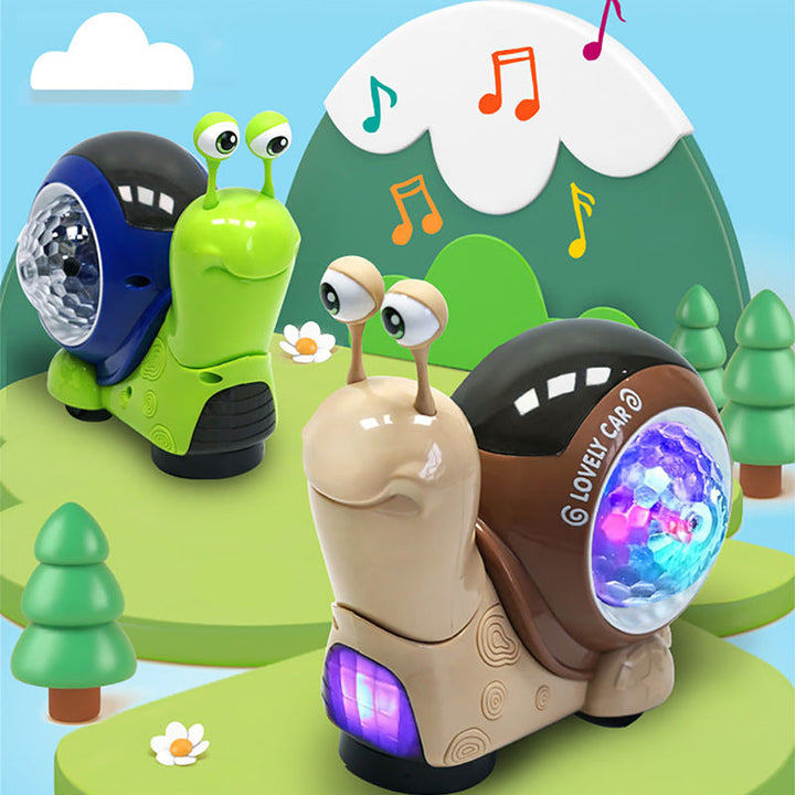 Baby-Lernspielzeug: Krabbel-Schnecke mit Lichteffekten & Musik unterstützt die sensorische Entwicklung.