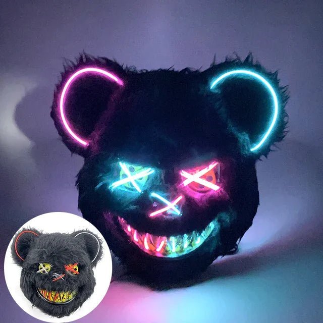Unisex LED-Maske mit rotem EL-Draht, perfekt für Purge-Kostüm, Halloween, Party und Festival-Events.