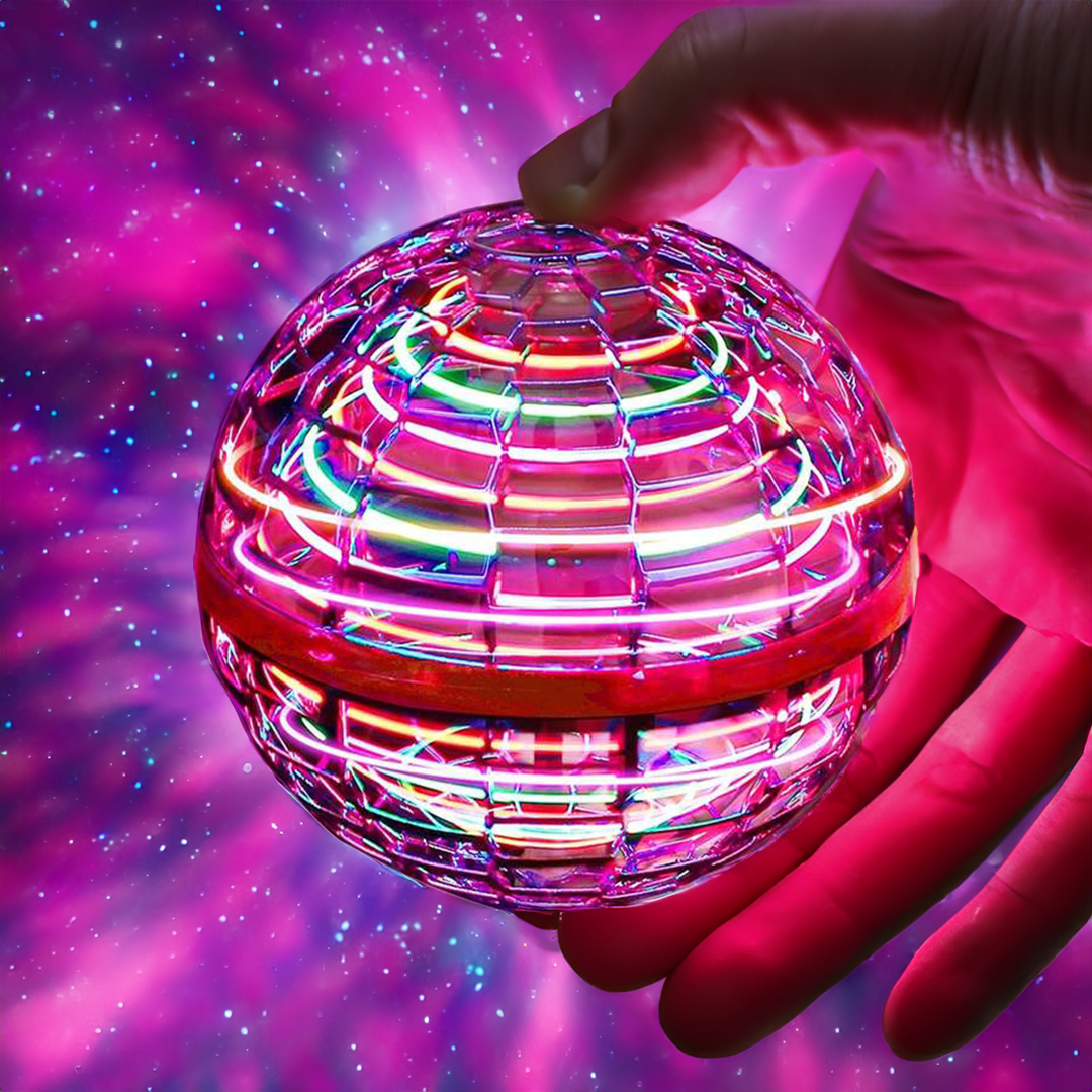 Der Fliegende Orb Ball kehrt im Boomerang-Effekt zurück. Eine lustige Mini-Drohne mit beeindruckenden LED-Lichteffekten.