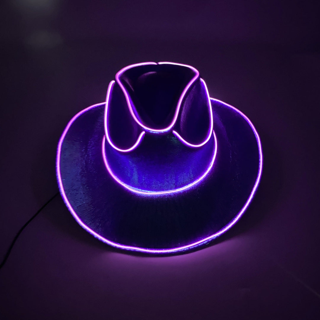 Trendiger LED-Cowboyhut. Der perfekte Festival Hut & Partyhut mit Lichteffekten.