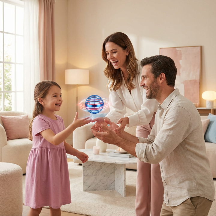 Leuchtender Schwebender Spielball, LED fliegend, für Kinder & Erwachsene, grenzenloser Flugspaß drinnen & draußen.