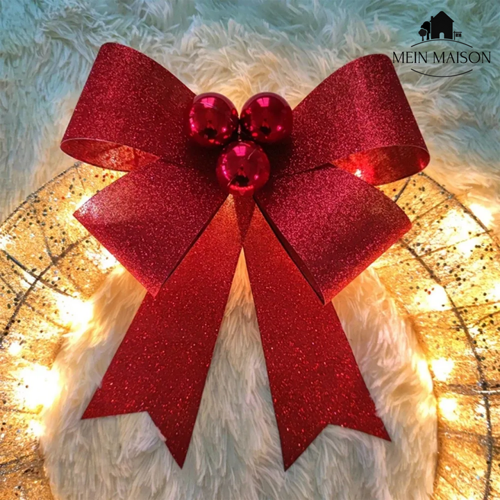 Beleuchteter Weihnachtskranz mit warmweißen LEDs, ideal für festliche Advents- und Weihnachtsdekoration.