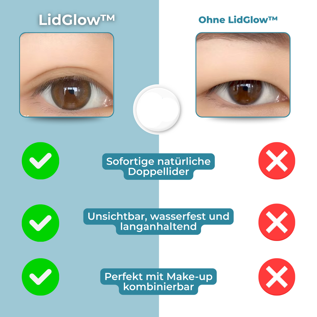 LidGlow Produkt als Teil der täglichen Beauty-Routine für straffe Lider und waches Aussehen.