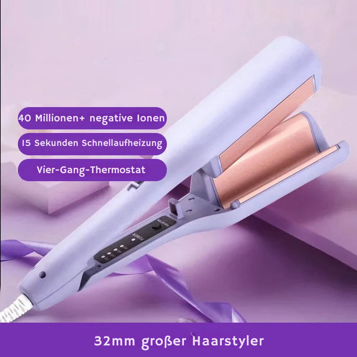 Schnellheizende Lockenwickler (lila/rosa) mit Verbrennungsschutz für effizientes, sicheres Haarstyling.