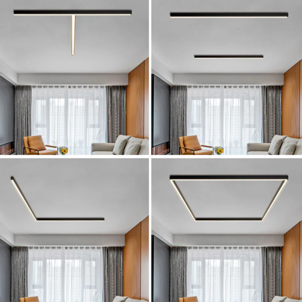 Moderne Industrielle Stratum LED-Deckenlampe aus Metall, ideal für Küchen & Esszimmer.