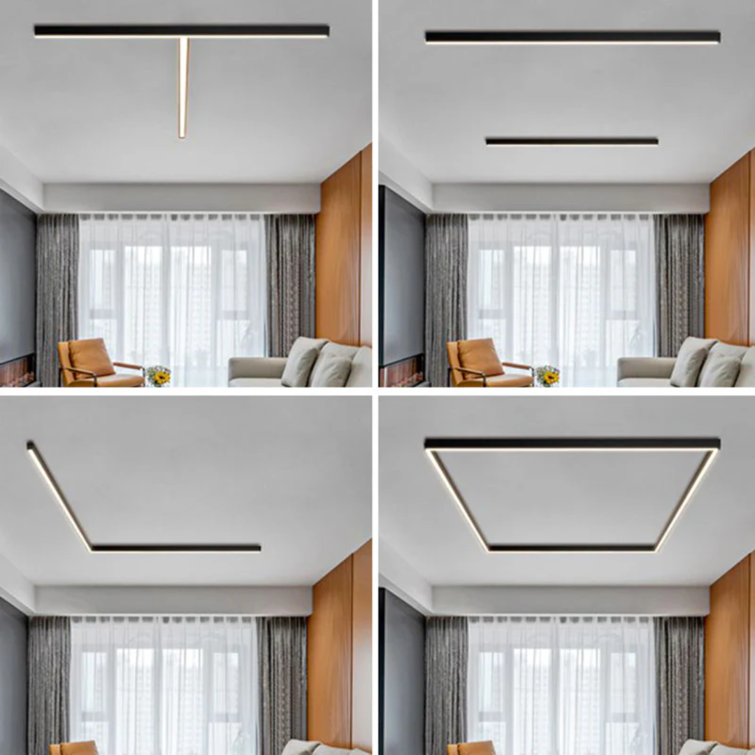 Moderne Industrielle Stratum LED-Deckenlampe aus Metall, ideal für Küchen & Esszimmer.