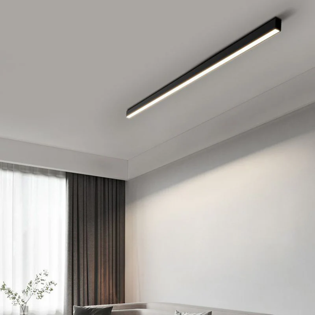 Dimmbare Stratum LED-Deckenlampe im Industriestil. Metall-Designleuchte für stilvolle Innenräume.